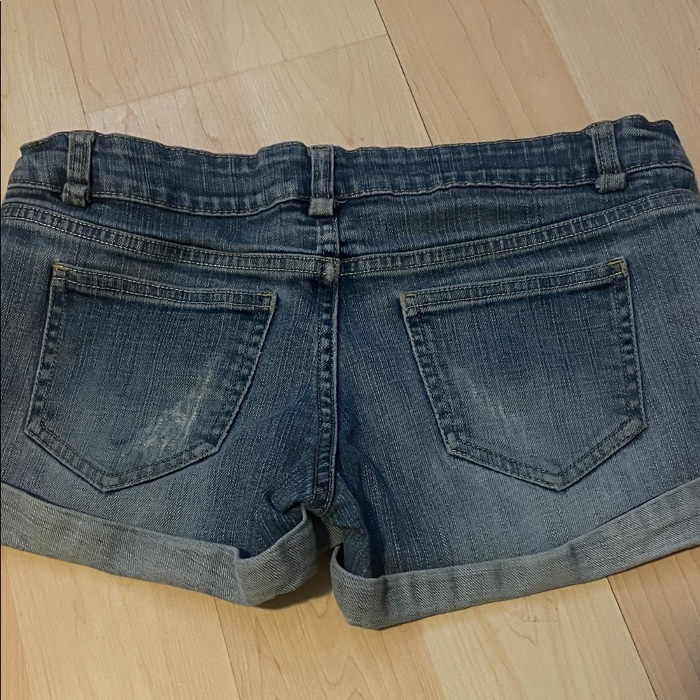 Bluenotes Distressed Cuffed Denim Shorts in Blue - Picture 2 of 2